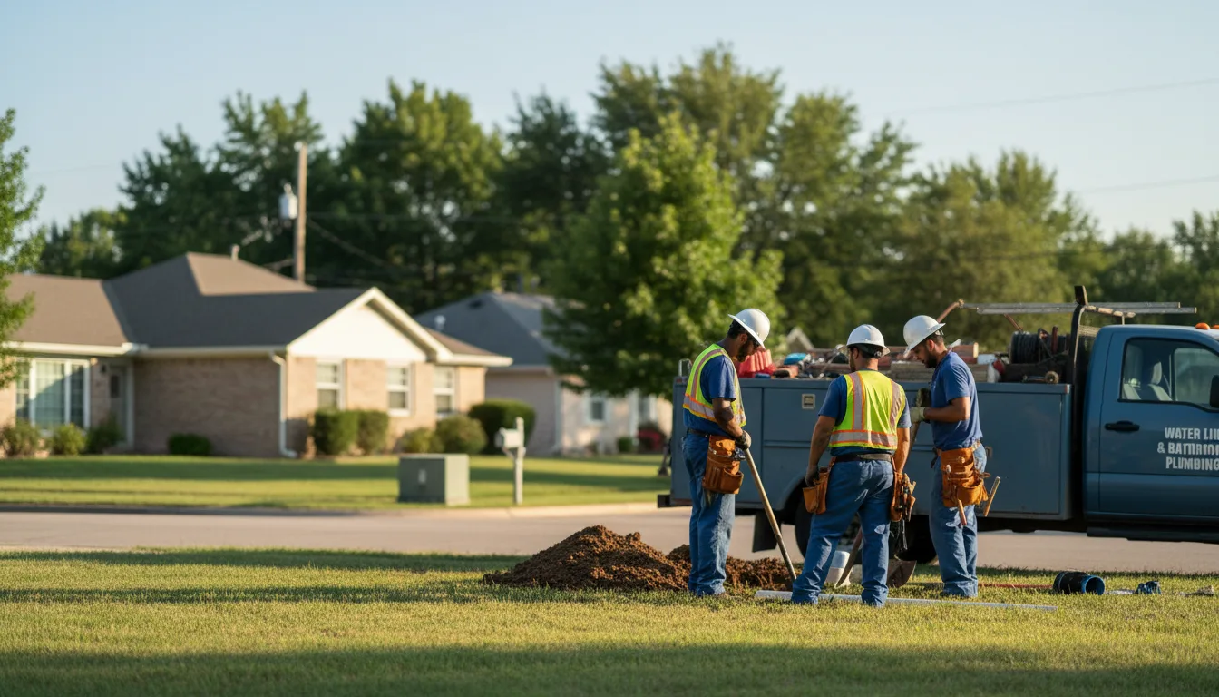 Residential water line and bathroom plumbing service in Bowling Green, VA